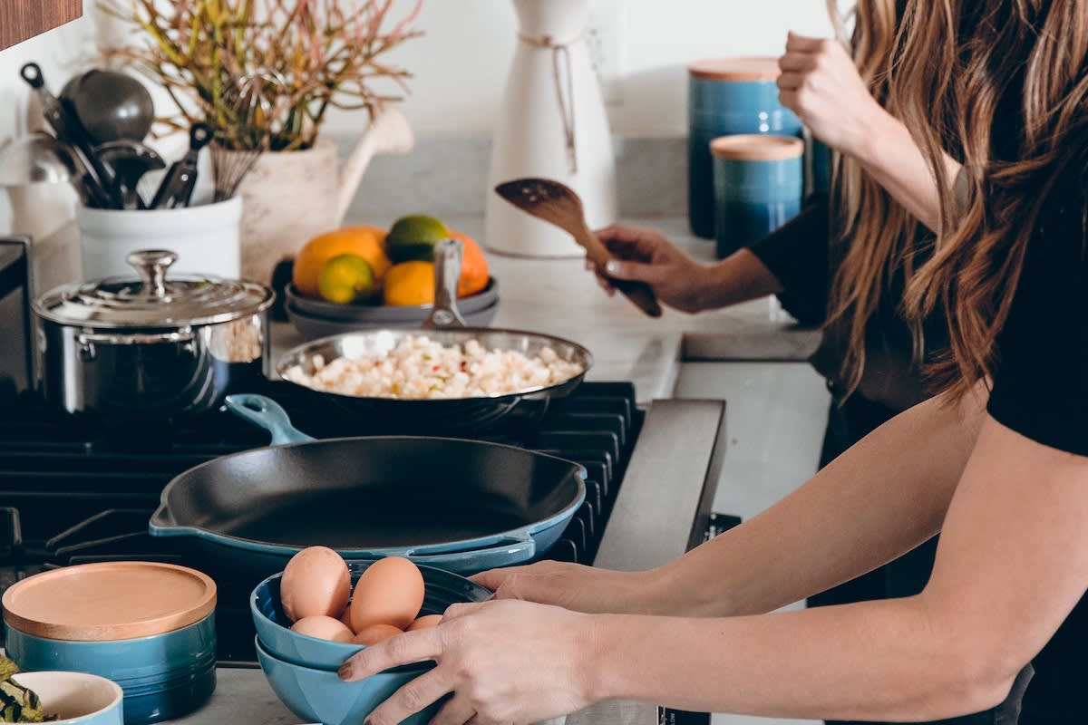 cooking together